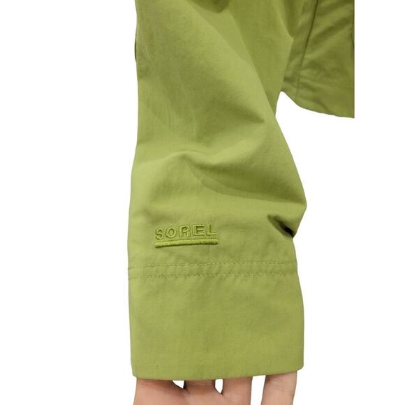Sorel Women's Zip up Jacket Size Medium Green Cargo Utility Lightweight Nylon - Picture 9 of 11